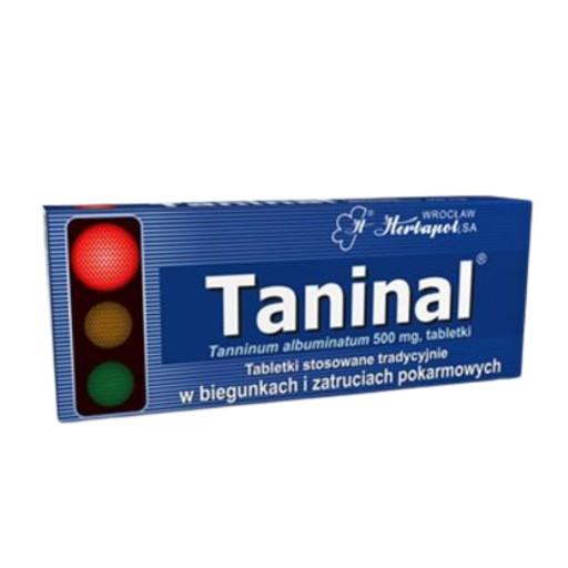 TANINAL na biegunkę i zatrucia 20 tabl.
