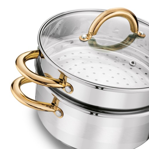 Индукционная пароварка STEAMER POT 2,9 л Faro GOLD Konighoffer