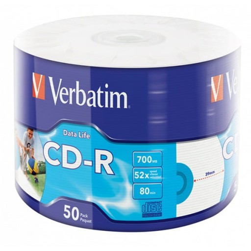 Verbatim CD-R Inkjet Диски для печати, 50 шт.