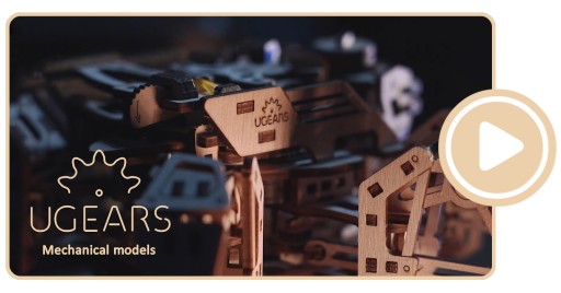 Красивый 3D деревянный пазл uGEARS Tram Line