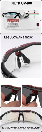 SunFields Bicycle Glasses - 5 UV -линзы