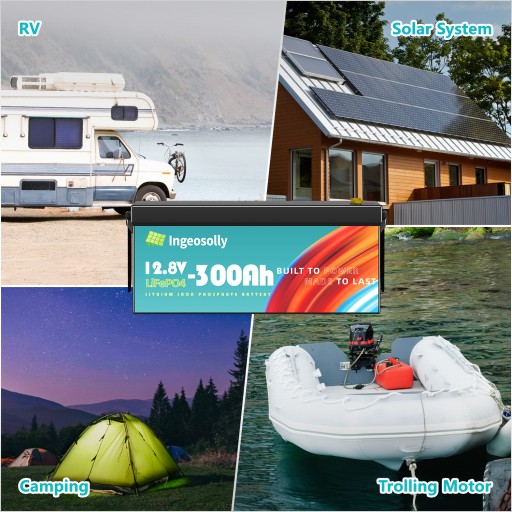 Akumulator LiFePO4 Ingosolly 12V 300Ah 12,8V 300000mAh