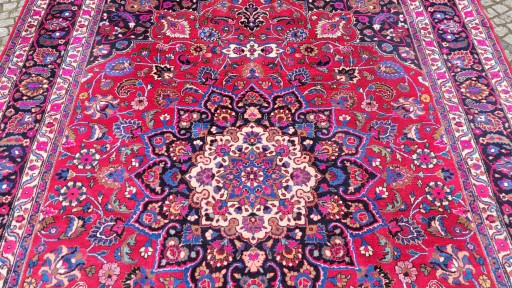 ПЕРСИДСКИЙ КОВЕР С СЕТКОЙ ПОДПИСЬЮ R.WOVEN IRAN 260/360