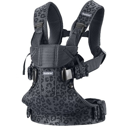 BABYBJORN ONE AIR MESH nosidełko, Antracyt/Leopard