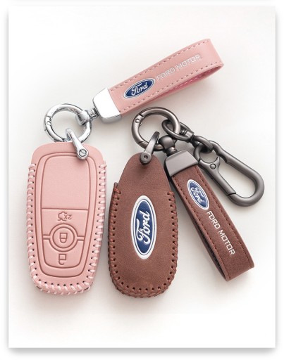 НОВЫЙ КОЖАНЫЙ БРЕЛОК ДЛЯ КЛЮЧЕЙ FORD ПОВОРОК-КУЛОН ДЛЯ КЛЮЧА