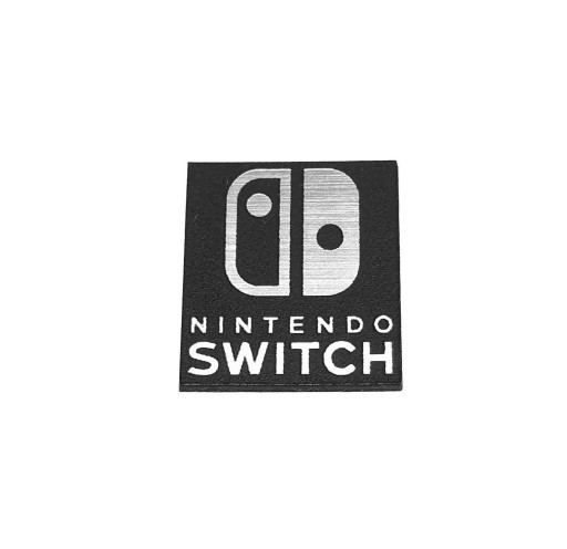 Наклейка-эмблема NINTENDO SWITCH серебро 18х20мм