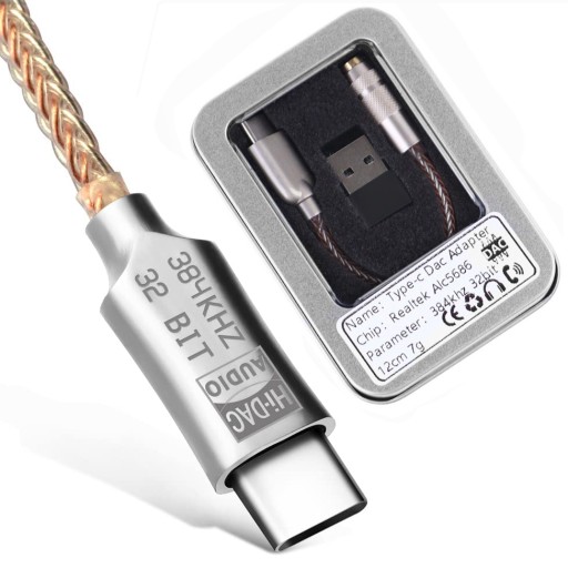 УСИЛИТЕЛЬ АУДИОСИГНАЛА ЦАП 384 КГЦ 32 БИТ USB-C