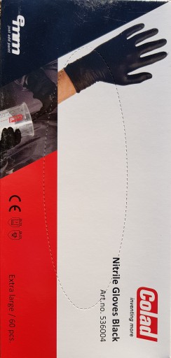 COLAD GLOVES черные нитриловые перчатки, размер XL