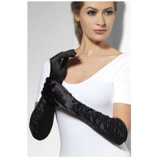 черный атласный наряд GLOVES WITCH