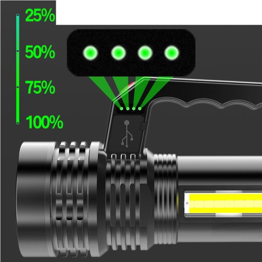 LATARKA SZPERACZ AKUMULATOROWA T6 LEDCOB USB SOLAR