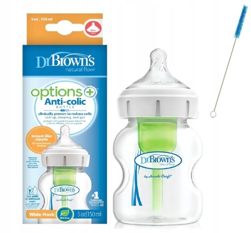 Бутылочка с широким горлышком Dr Brown's Options Plus 150