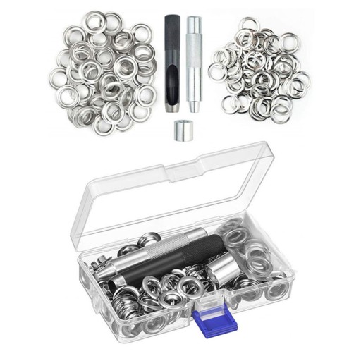 100 x Oczkarka do oczek 12mm do toreb, plandek, firanek metalowa klamra