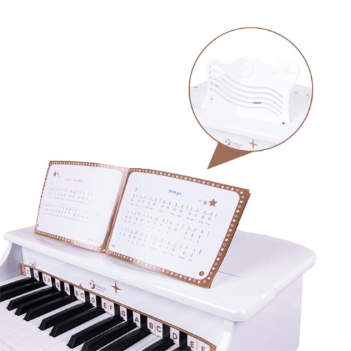 DUŻE PIANINO FORTEPIAN KSIĄŻECZKA I KRZESEŁKO PIANINKO BABY CLASSIC WORLD