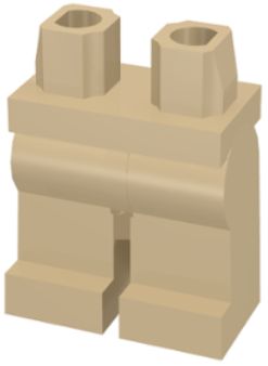 LEGO НОГИ ДЛЯ ФИГУРЫ БЕЖЕВЫЙ. ПИАСКОВЕ № 970c00.