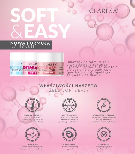Claresa NATURAL гель для наращивания ногтей 12г