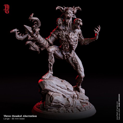 Three Headed Aberration Figurka RPG DnD Pathfinder