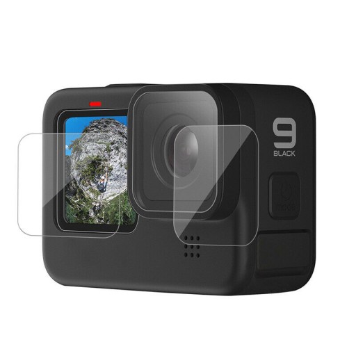 ЗАКАЛЕННОЕ СТЕКЛО ДЛЯ GOPRO HERO 9, 3 ШТ., ЧЕРНОЕ