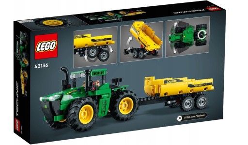 LEGO Technic 42136 Трактор John Deere 9620R Полноприводной трактор с прицепом 8+