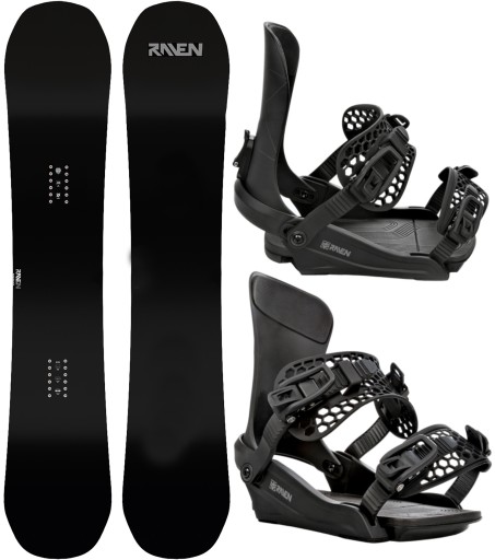 Сноуборд RAVEN Pure Black шириной 163 см + крепления RAVEN King L