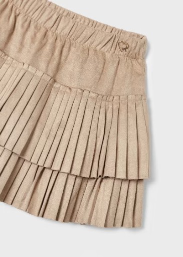 Юбка плиссе 4.903 Коричневая Regular Fit