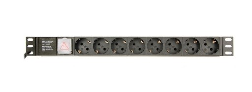 Удлинитель RACK PDU 8x Schuko, 1U, 16А, 3м