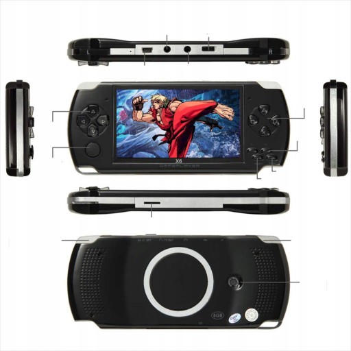 ПОРТАТИВНАЯ КОНСОЛЬ X6 — 1000 ИГР 8 ГБ PSP РЕТРО