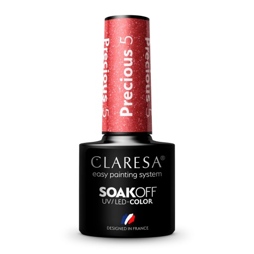 CLARESA КРАСНЫЙ ГИБРИДНЫЙ ЛАК ДРАГОЦЕННЫЙ PS5