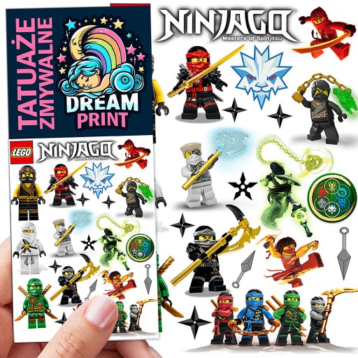 МОЮЩИЕСЯ ДЕТСКИЕ ТАТУ ОРИГИНАЛЬНЫЕ ОБРАЗЦЫ LEGO NINJAGO