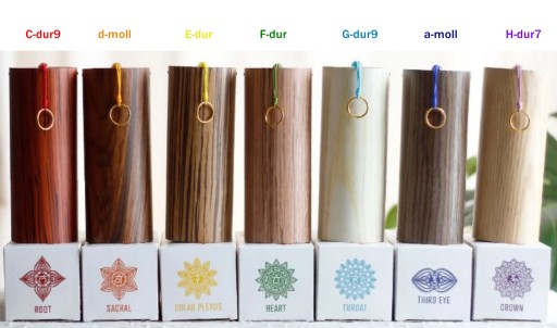 Chakra Chimes Solar Plexus Wind wietrzne dzwonki bambus żółty E-dur