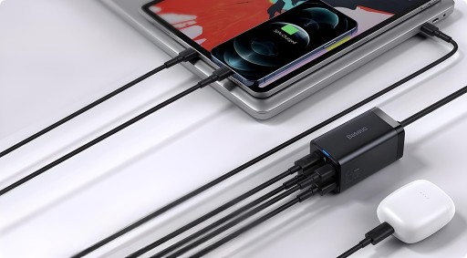 УНИВЕРСАЛЬНОЕ ЗАРЯДНОЕ УСТРОЙСТВО БЛОК ПИТАНИЯ 4x USB USB-C QC PD POWER 65 Вт