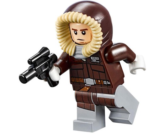 LEGO Фигурка Хана Соло Оригинальный ЗВЕЗДНЫЕ ВОЙНЫ Хот + капюшон + оружие + волосы