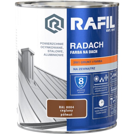 RAFIL RADACH FARBA NA DACH CEGLANY PÓŁMAT 0,75L