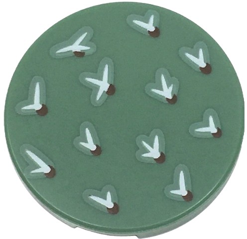 LEGO Tile 2x2 okrągła katus roślina drzewo sand green 4 szt 14769pb646