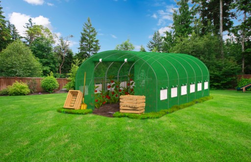 БОЛЬШАЯ ПАЛАТКА ДЛЯ САДОВОЙ ТЕПЛИЦЫ, ТУННЕЛЬ ИЗ ФОЛЬГИ UV-4 3x6x2 STRONG 18м2 + ШПИЛЬКИ