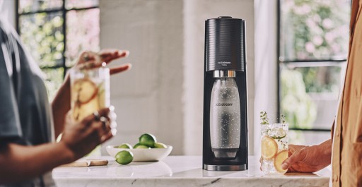 САТУРАТОР ГАЗИРОВАННОЙ ВОДЫ SODASTREAM, ЧЕРНЫЙ НАБОР, БУТЫЛКА 1л + КАРТРИДЖ CO2