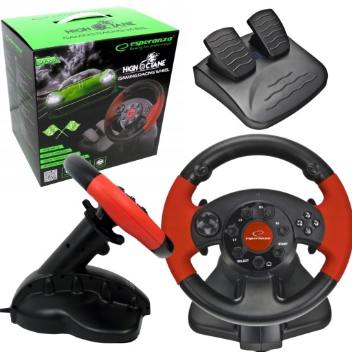 ИГРОВОЕ КОЛЕСО С ПЕДАЛЯМИ ПК PS2 PS3 VIBRATIONS