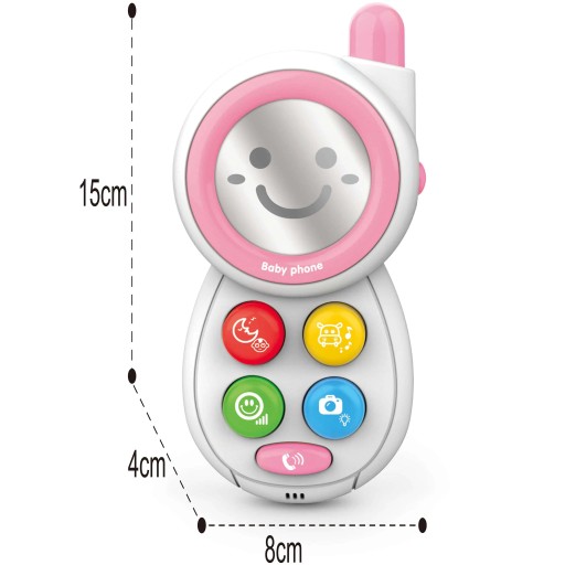 Интерактивный мобильный телефон WOOPIE BABY со звуками, розовый