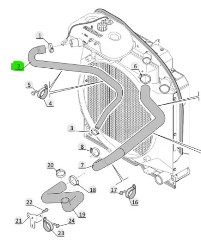 317479 - Manitou - Шланг радиатора