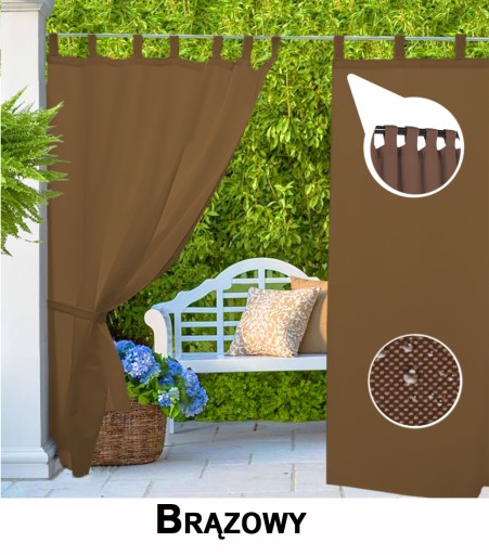 ZASŁONY OGRODOWE WODOODPORNE na szelkach 210 cm