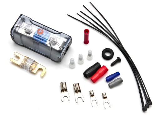 MOCNE SOLIDNE PRZEWODY KABLE DO WZMACNIACZ SUBWOOFER TUBA ZESTAW 10mm2
