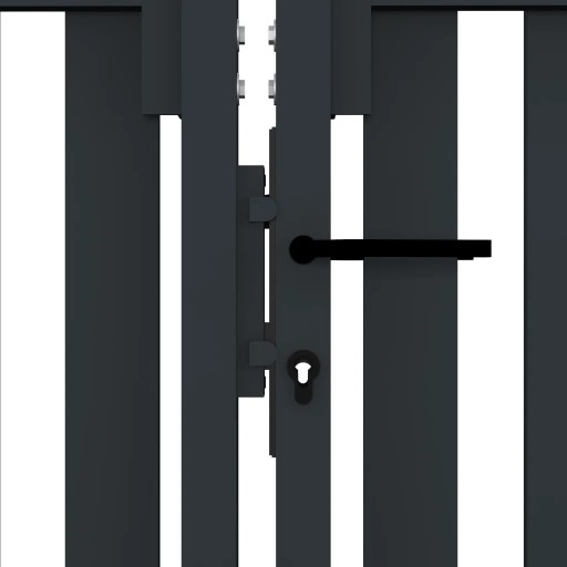 vidaXL Двойные ворота для забора, сталь 306x125 см, антрацит
