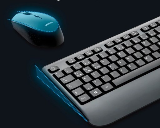 НАБОР БЕСПРОВОДНОЙ QWERTY-КЛАВИАТУРЫ БЕСПРОВОДНАЯ МЫШЬ MEDION BLUETOOTH