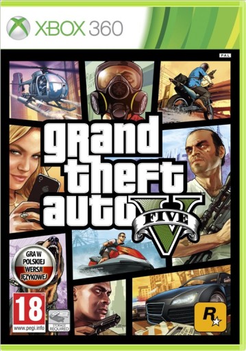 GRAND THEFT AUTO 5 GTA V XBOX 360 на польском языке PL