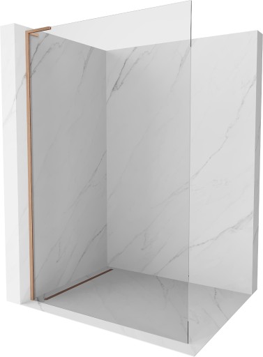 MEXEN KIOTO L ŚCIANKA PRYSZNICOWA WALK-IN 115 x 200 CM MIEDŹ szkło 8 mm