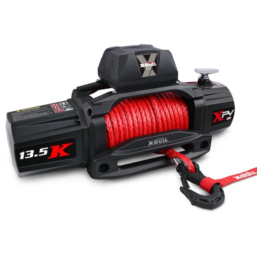 ЭЛЕКТРИЧЕСКАЯ ЛЕБЕДКА X-BULL, СИНТЕТИЧЕСКИЙ ТРОС, 13500 фунтов, 12 В, 5,9 ТОНН, 24 М.