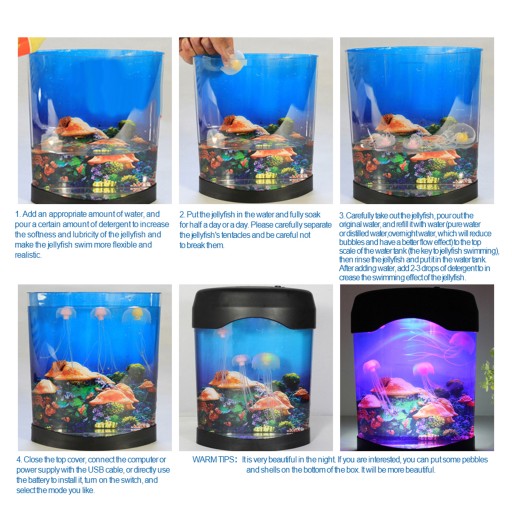 АКВАРИУМ СВЕТИЛЬНИК ДЕТСКИЙ ДЛЯ РЫБНОЙ КОМНАТЫ 3D LED