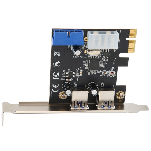 Карта расширения PCIE-USB3.0, 2 порта, быстрая стабильная передача, 20-контактный разъем