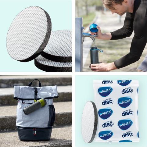 Розовая велосипедная бутылка Active Brita для автомобиля