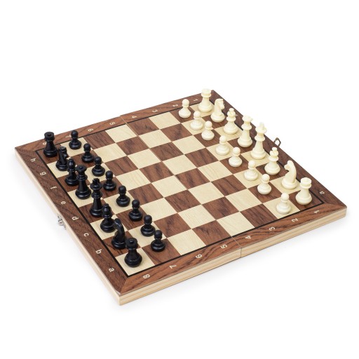 SZACHY DREWNIANE MAGNETYCZNE KLASYCZNE DUŻE WARCABY BACKGAMMON GRA 3W1
