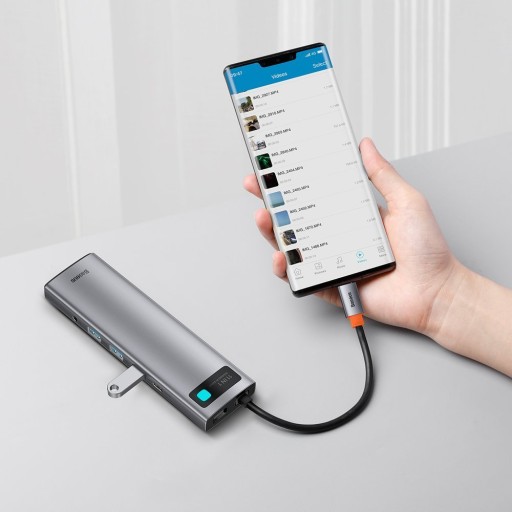 BASEUS HUB USB-C — 3x USB/USB-C PD 100 Вт/AUX/VGA/2x HDMI/SD/СЕТЕВАЯ КАРТА